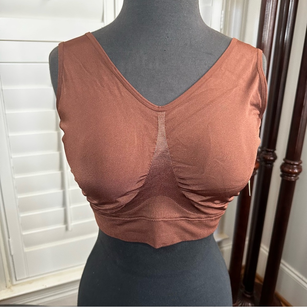 🌟Truekind Bralette NWT No Underwire Bronze Sz 2XL - 36D